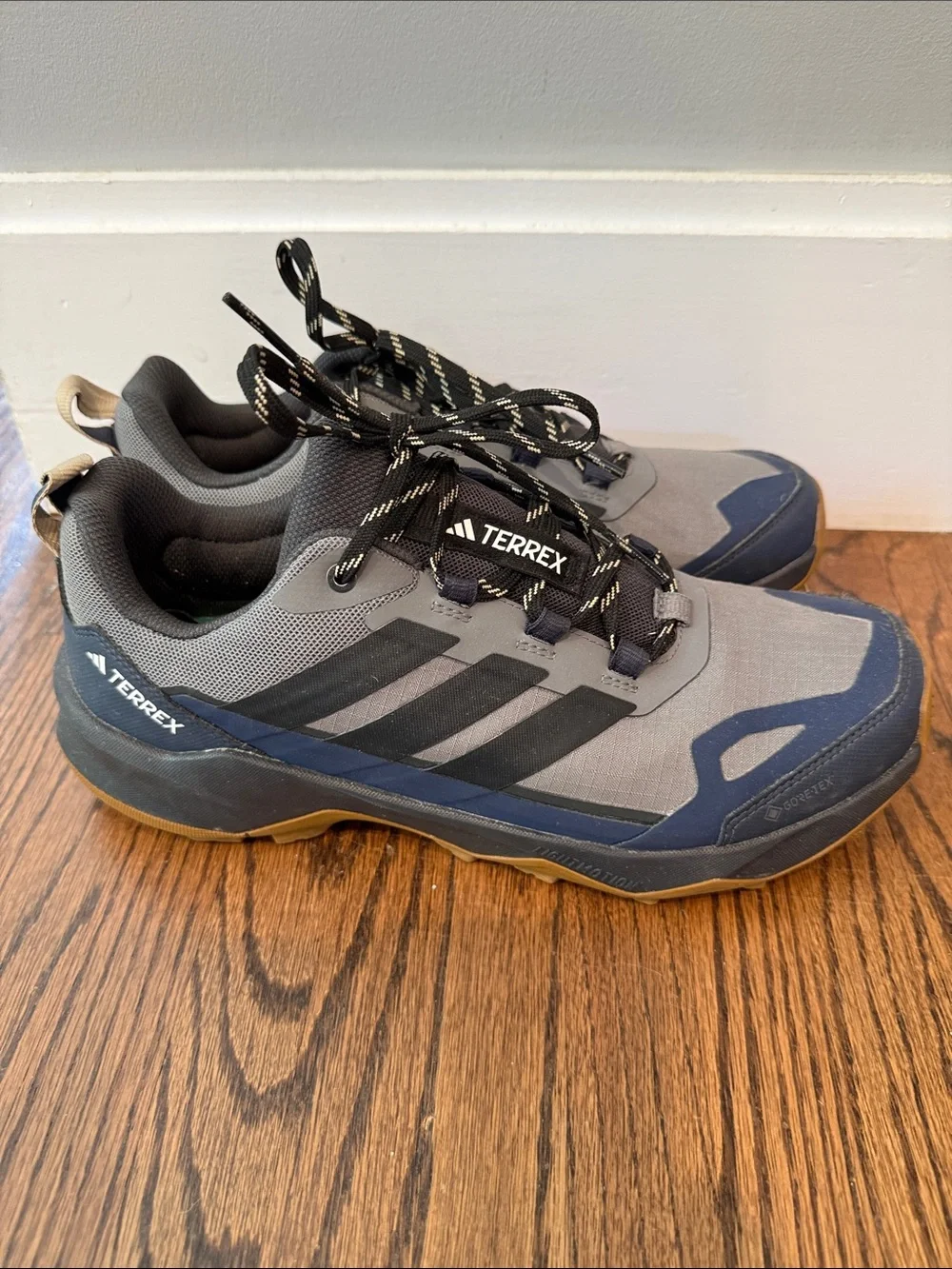 adidas Terrex Grey, Navy & Black Trail Sneakers- Size 9
